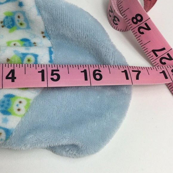 Baby Ganz Sleepy Time Bear Lovey Security Blanket Owl Green Blue Brown White - Picture 7 of 12
